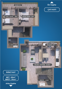 BaFelix - 2+1 Deniz Manzaralı Dubleks Daire Satılık Villalar