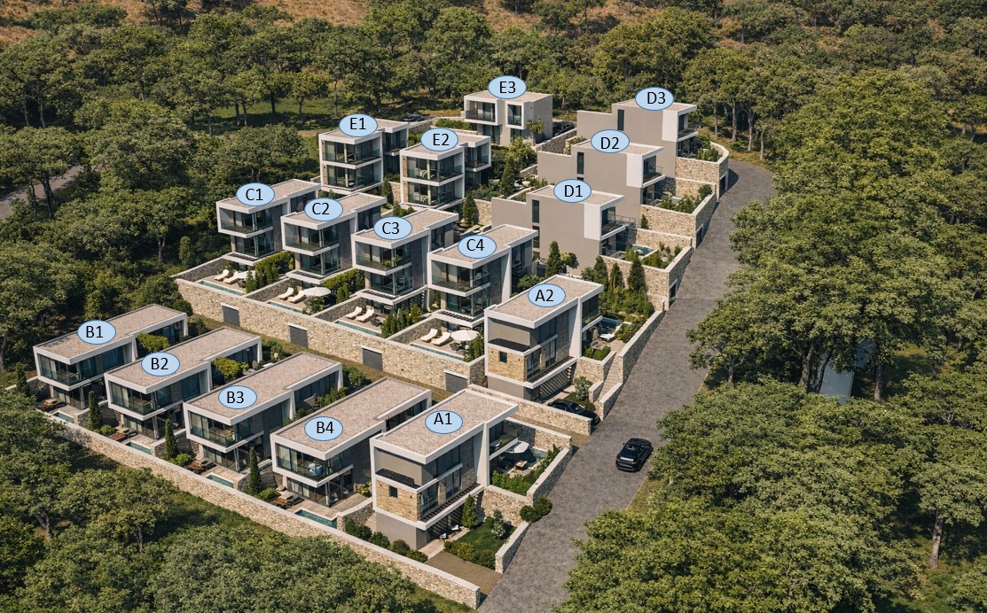 BaNature Villaları - vaziyet planı